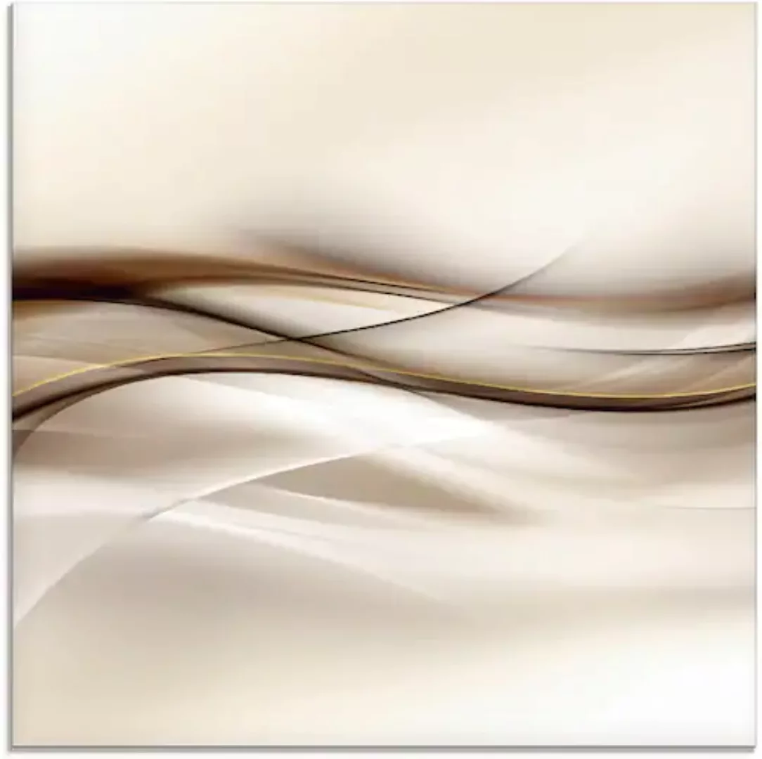 Artland Glasbild »Braune abstrakte Welle«, Muster, (1 St.) günstig online kaufen