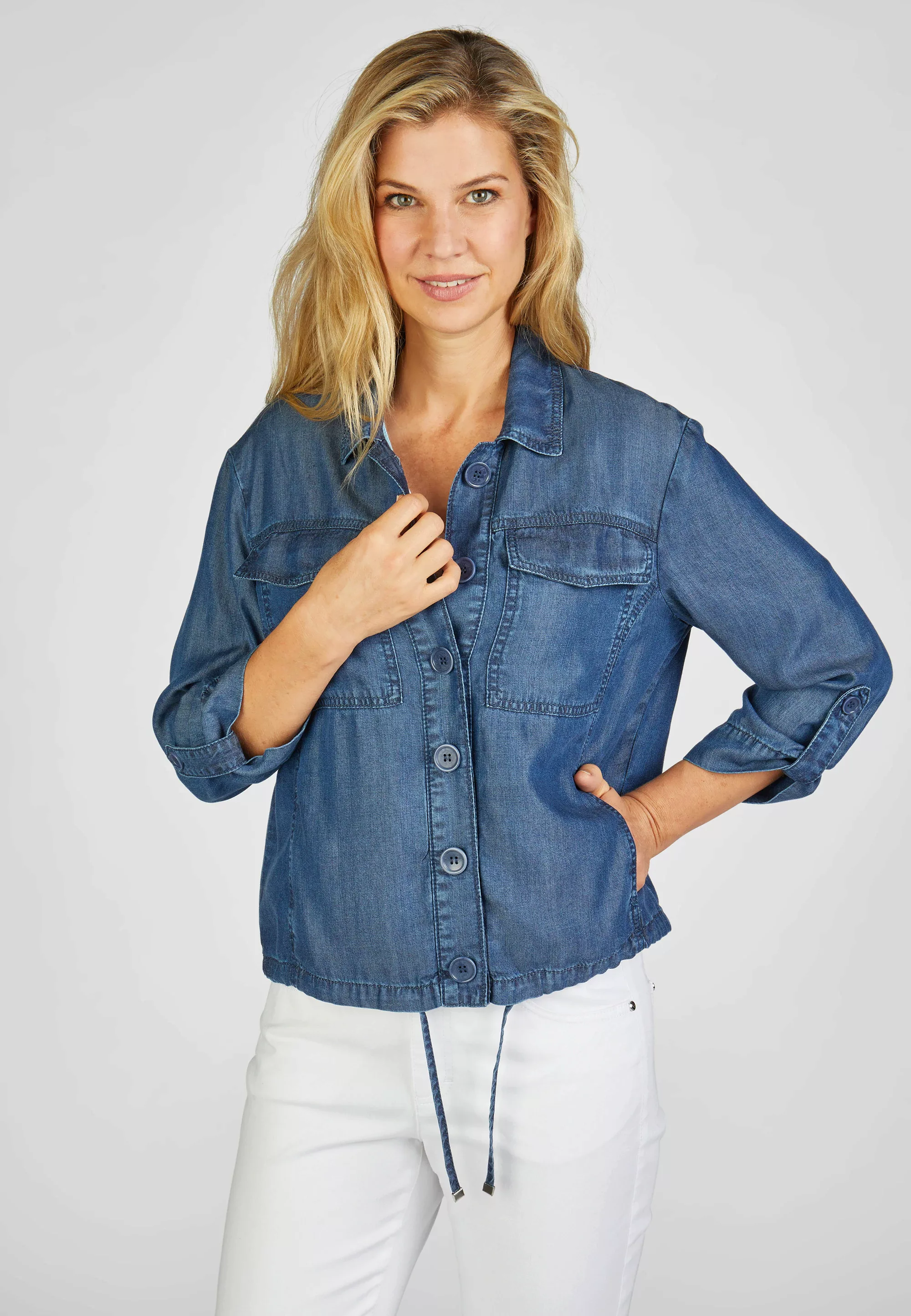 Rabe Blouson "RABE Blusenjacke in Denim-Optik" günstig online kaufen