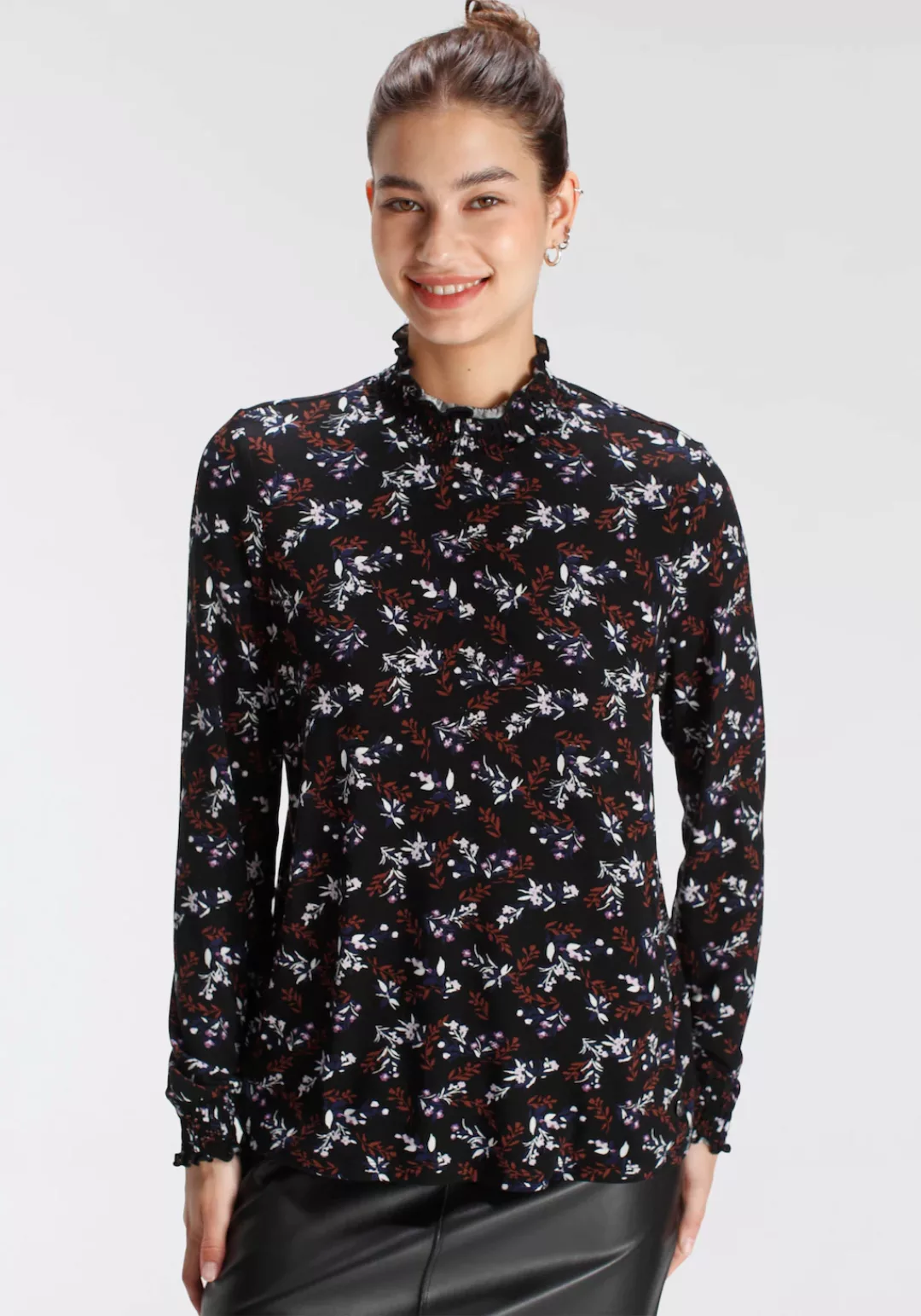 Tamaris Blusenshirt, mit elegantem Blumenprint günstig online kaufen