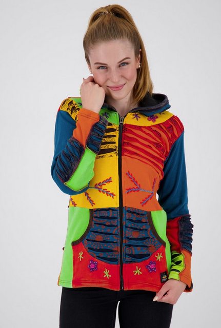 ankerglut Kapuzenfleecejacke Multicolor ANKERGLUT #nepalliebe FLOWER POWER günstig online kaufen