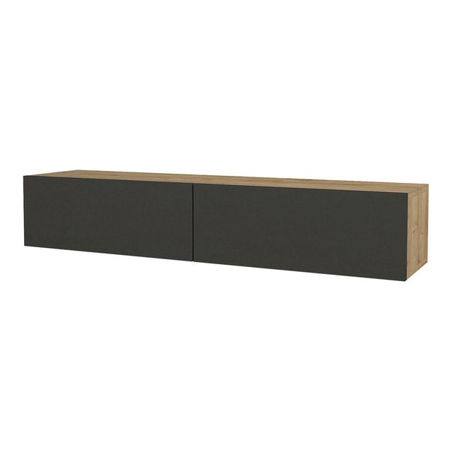 en.casa TV-Schrank »Toivakka« Fernsehschrank 135x31x25cm Eiche-Optik/Anthra günstig online kaufen