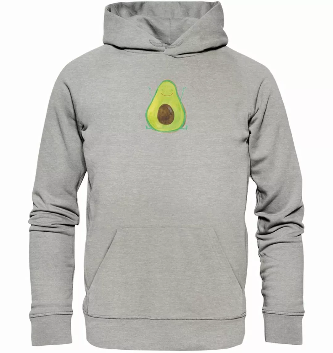 Mr. & Mrs. Panda Hoodie Größe S Avocado Glücklich - Heather Grey - Geschenk günstig online kaufen