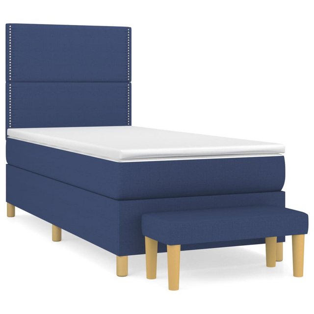 vidaXL Boxspringbett Boxspringbett mit Matratze und Fusshocker Stoff (100x günstig online kaufen