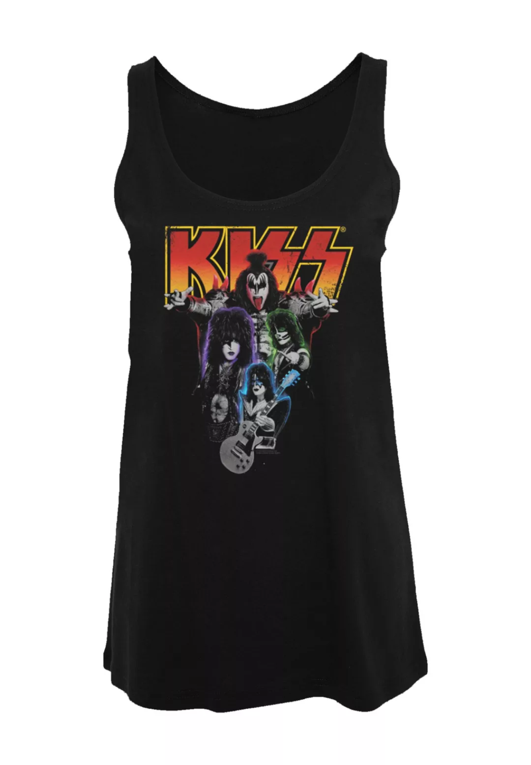 F4NT4STIC T-Shirt "Kiss Rock Band Neon", Premium Qualität, Musik, By Rock O günstig online kaufen