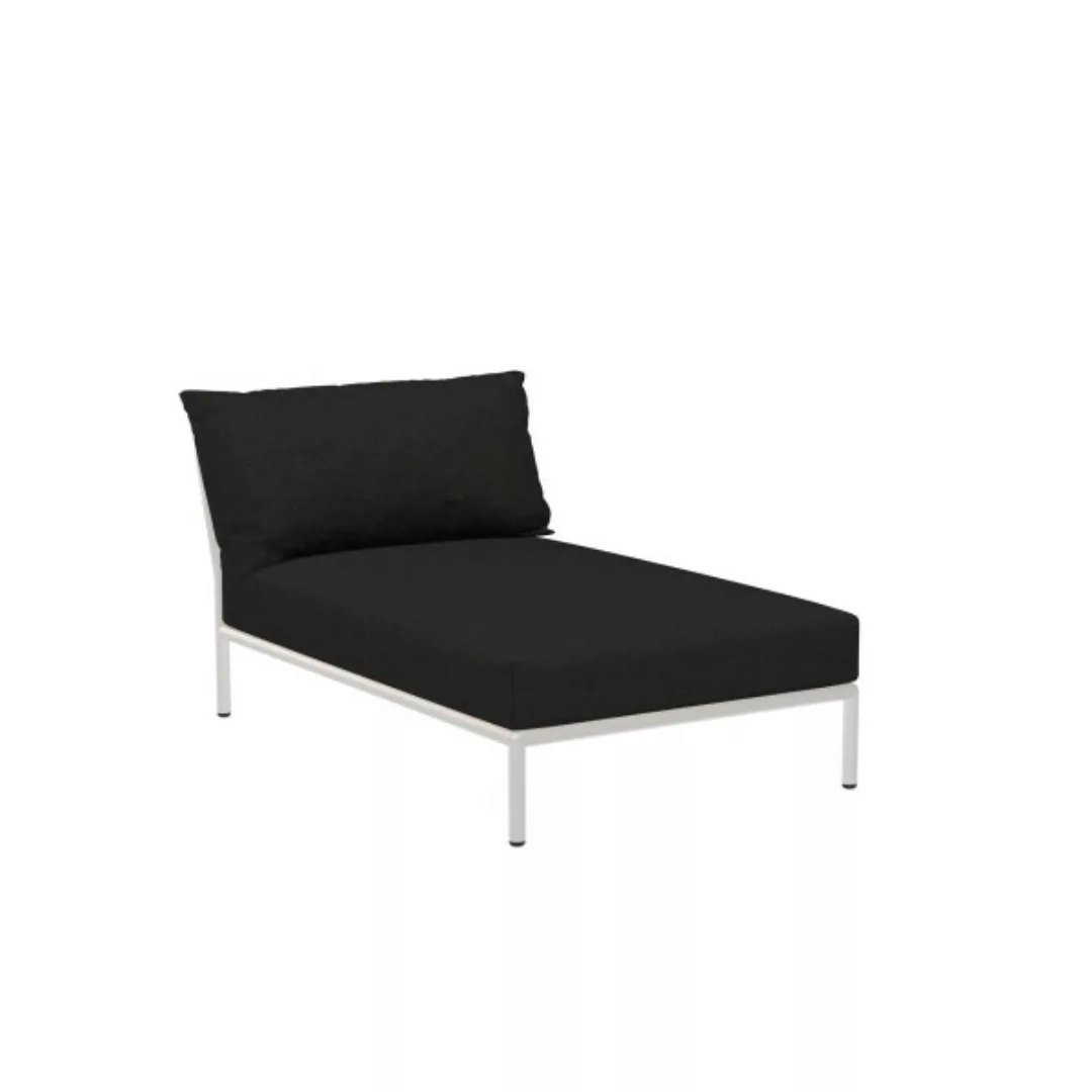 LEVEL2 Outdoor Chaiselong Lounge-Modul 4 Kohle Weiß günstig online kaufen