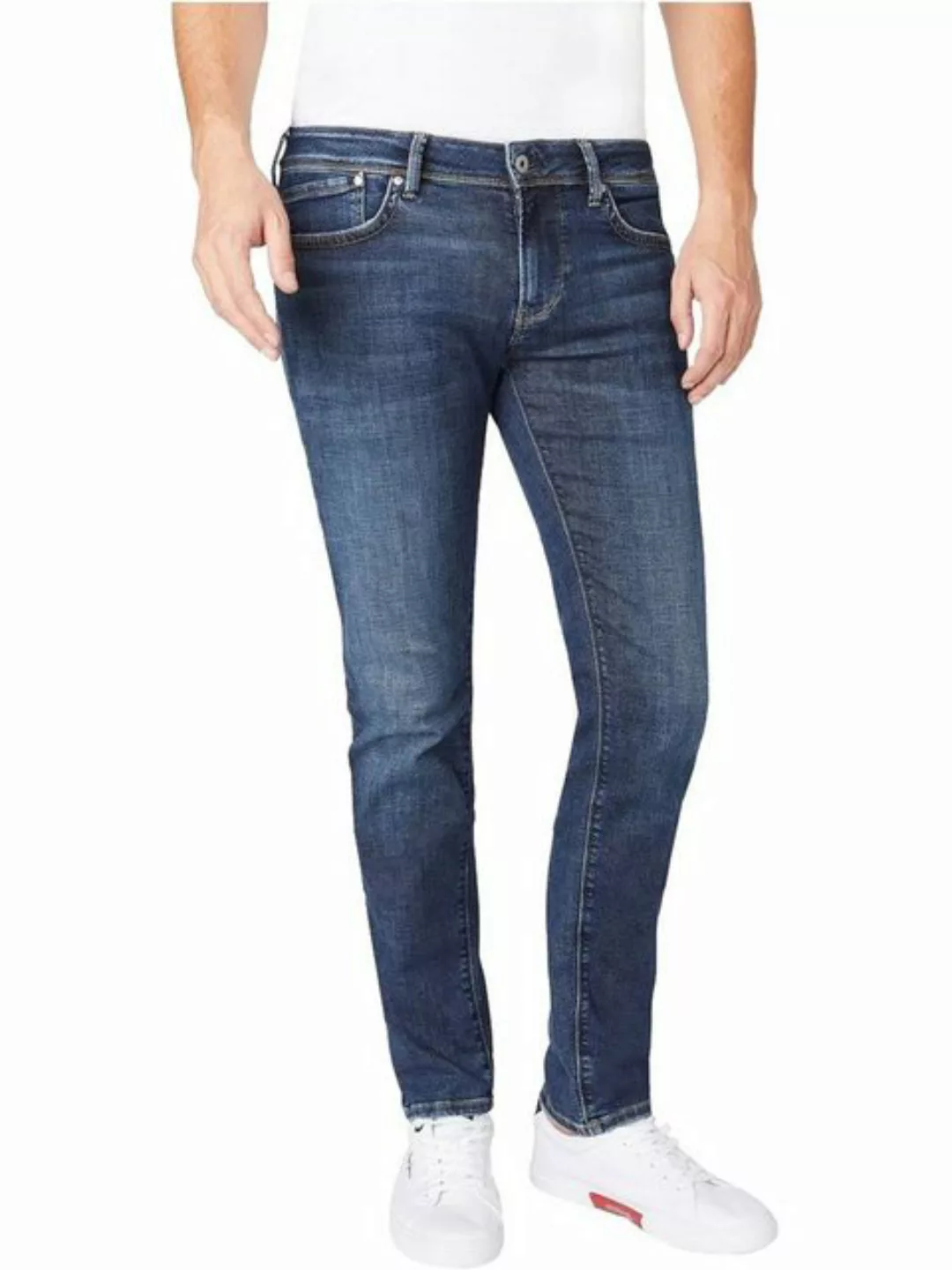 Pepe Jeans Herren Jeans Hatch - Slim Fit - Blau - Rinse Powerflex günstig online kaufen