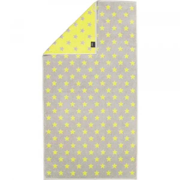 Cawö Handtücher NEW STARS Sterne klein 6261 - Farbe: platin/lime - 75 - Was günstig online kaufen
