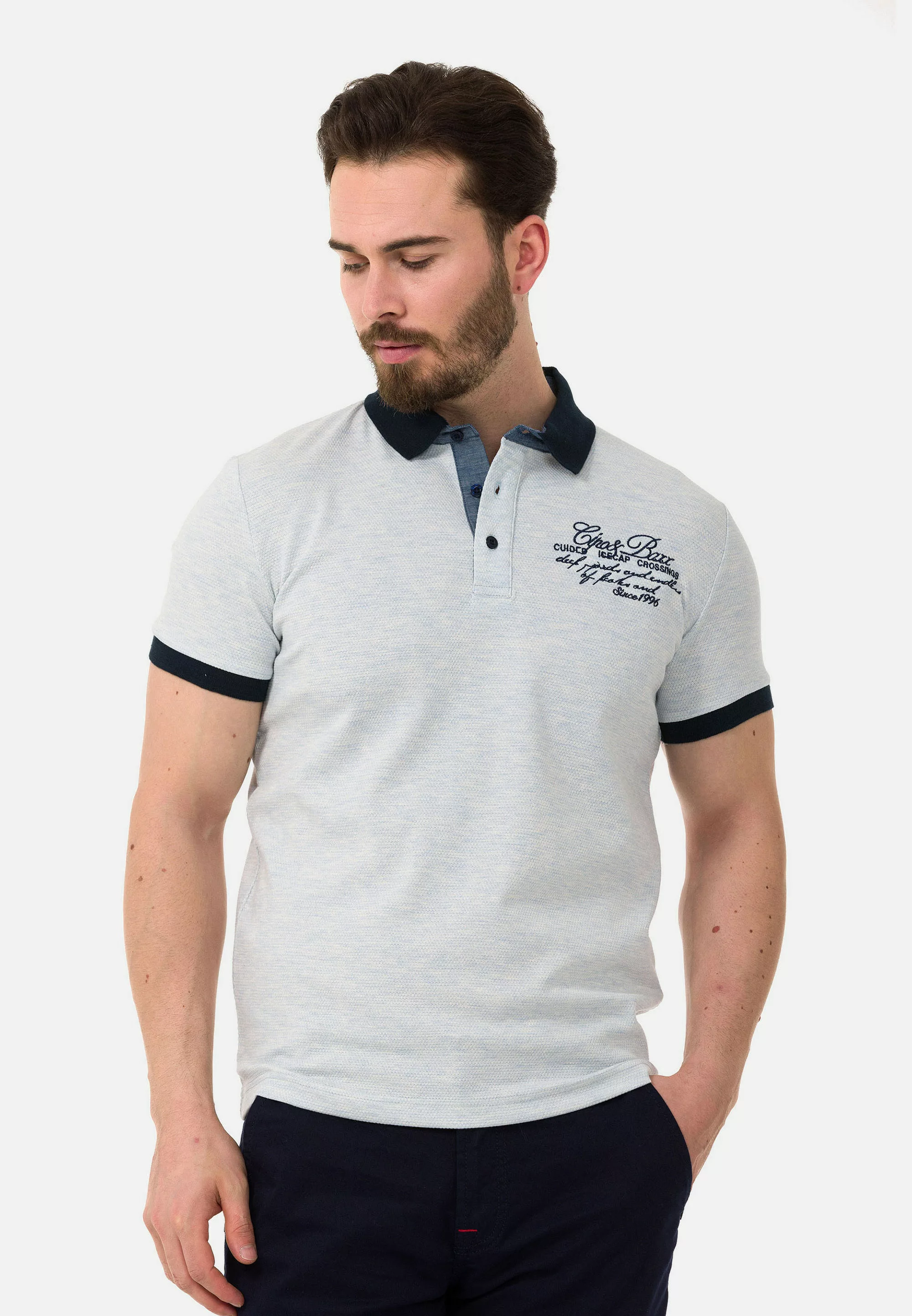 Cipo & Baxx Poloshirt, mit kontrastfarbenem Polokragen günstig online kaufen