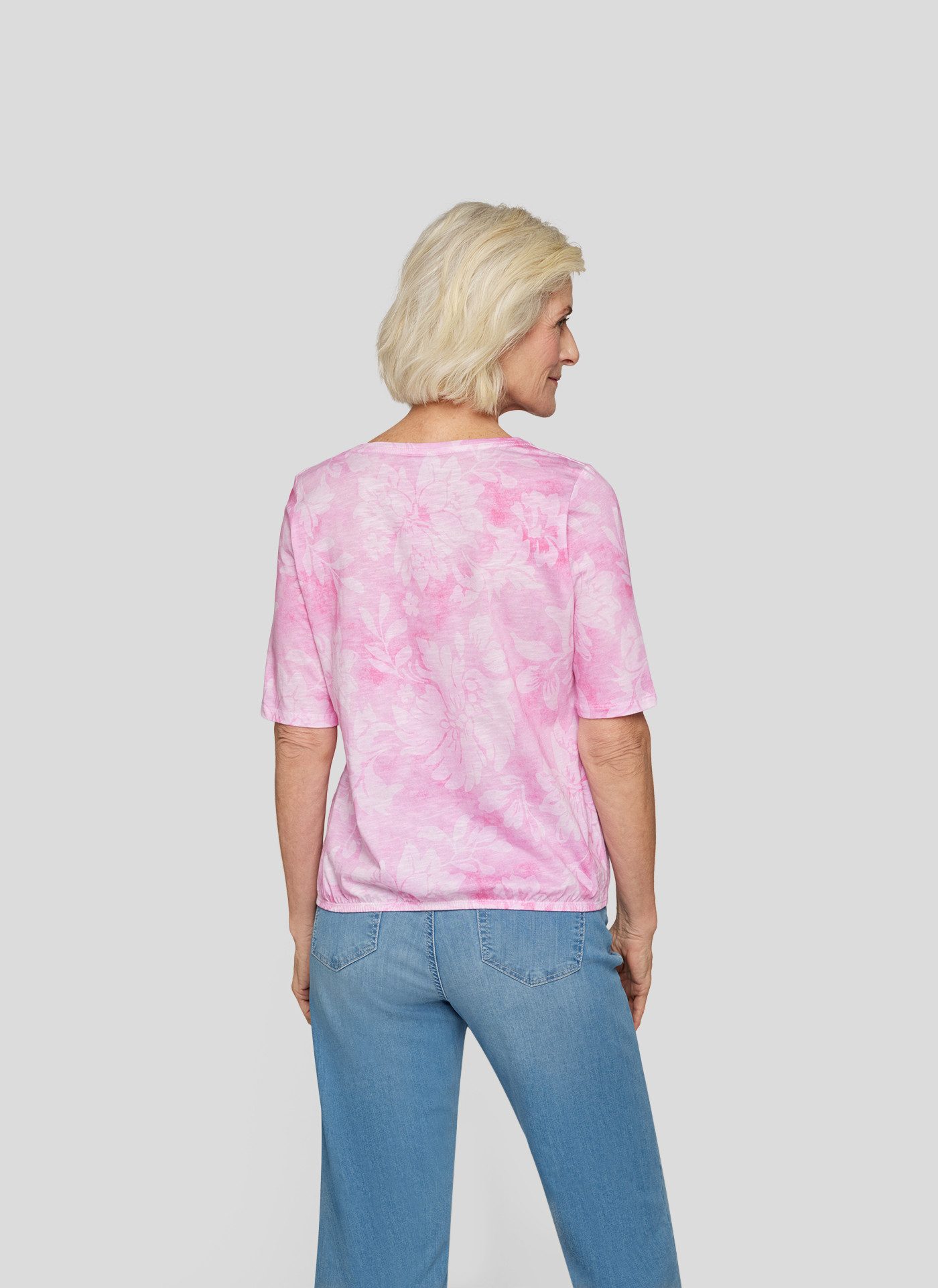 Rabe Rundhalsshirt mit floralem Muster günstig online kaufen