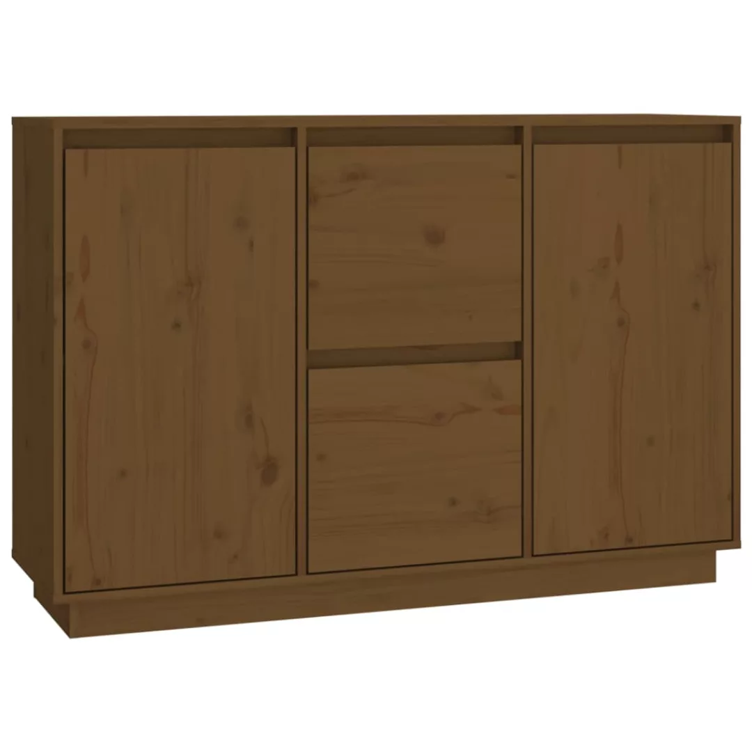 Vidaxl Sideboard Honigbraun 111x34x75 Cm Massivholz Kiefer günstig online kaufen