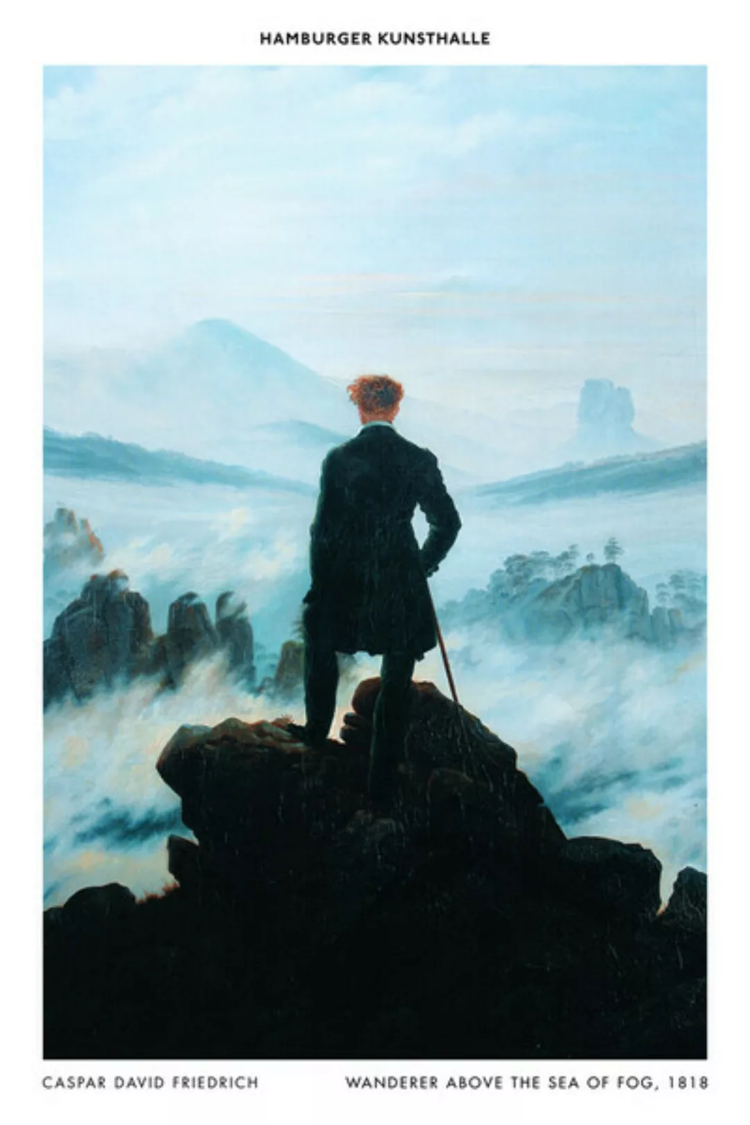 Poster / Leinwandbild - Caspar David Friedrich - Der Wanderer Über Dem Nebe günstig online kaufen