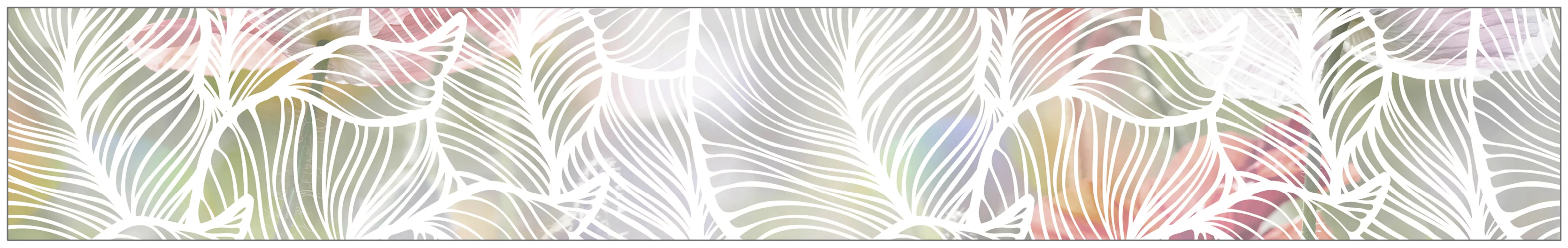 MySpotti Fensterfolie "Look Leaves white", halbtransparent, glattstatisch h günstig online kaufen