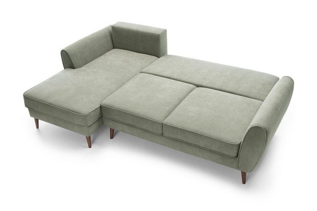 Xlmoebel Ecksofa Ecksofa mit L-Form und Bettfunktionen aus Textil, 1 Teile, günstig online kaufen