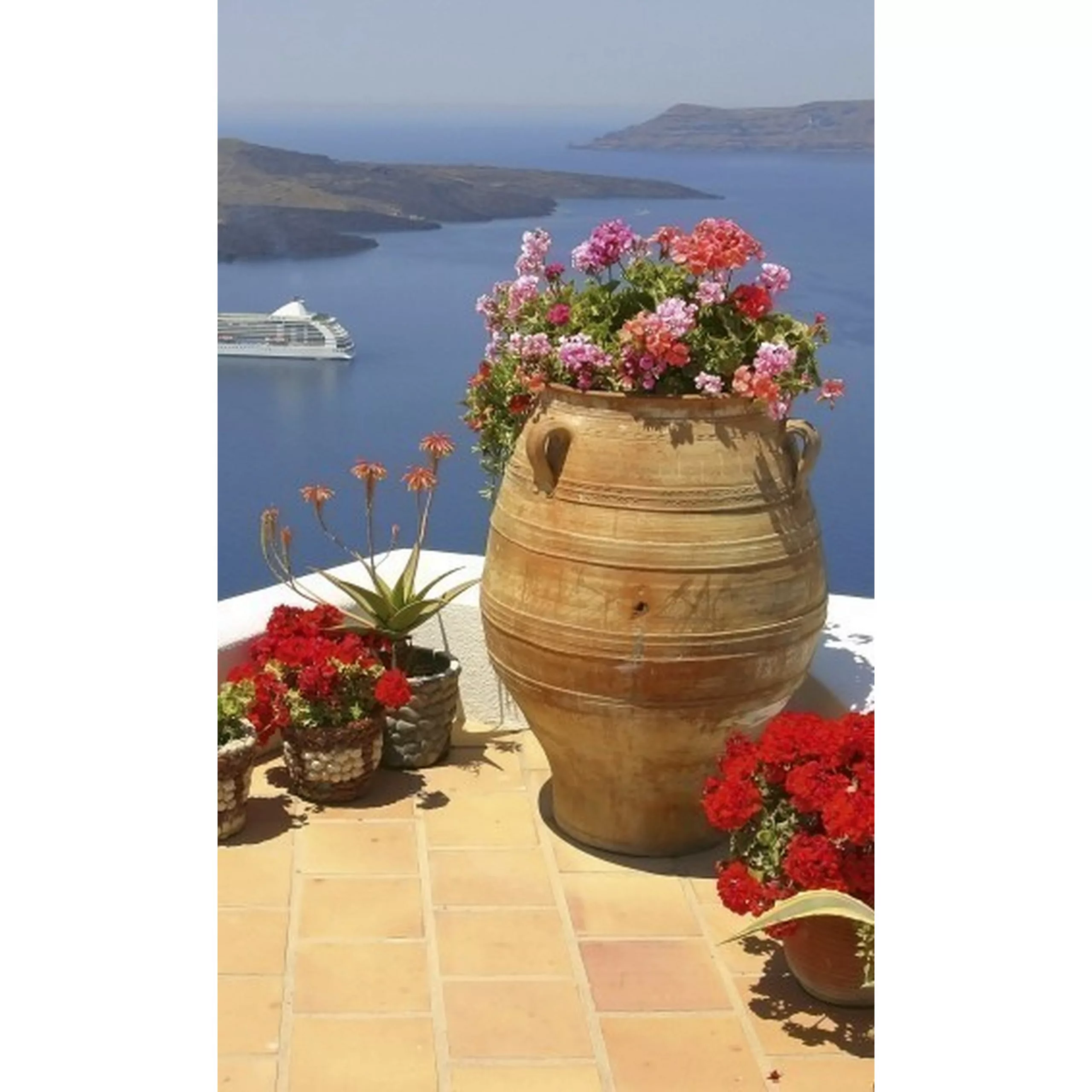 Fototapete GREECE | MS-2-0205 | Rot | Digitaldruck auf Vliesträger günstig online kaufen