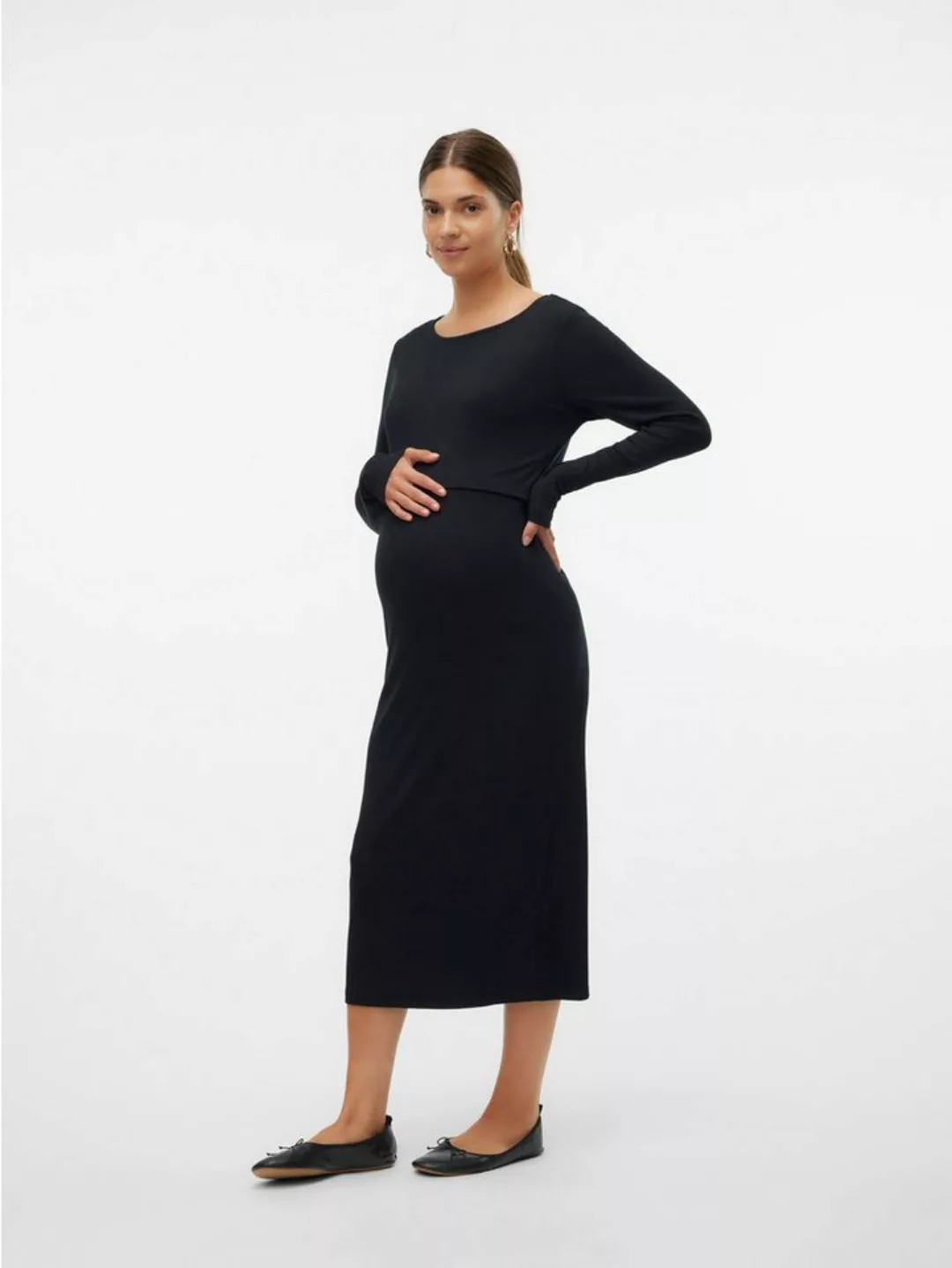 Mamalicious Umstandskleid MLBRYNNA JUNE LS JRS MIDI DRESS 2F NOOS günstig online kaufen