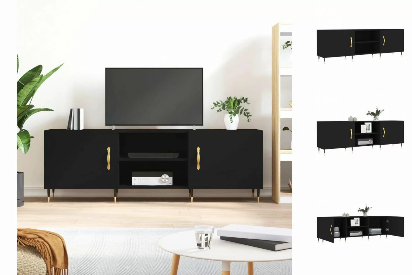 vidaXL TV-Schrank TV-Schrank Schwarz 150x30x50 cm Spanplatte günstig online kaufen