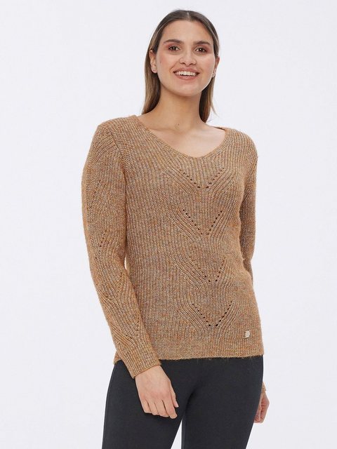 Georg Stiels V-Ausschnitt-Pullover Strickpullover koerpernah mit Lurexgarn günstig online kaufen