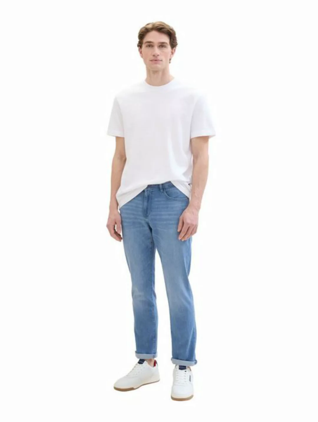 Tom Tailor Herren Jeans JOSH - Slim Fit - Blau - Light Mid Stone Blue Denim günstig online kaufen