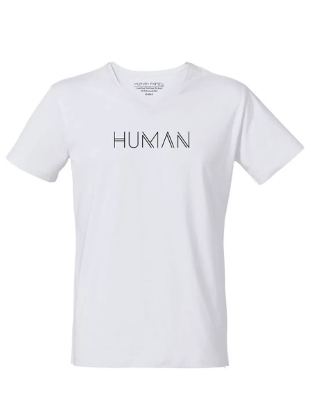 Bio Herren V-neck T-shirt "Human" günstig online kaufen