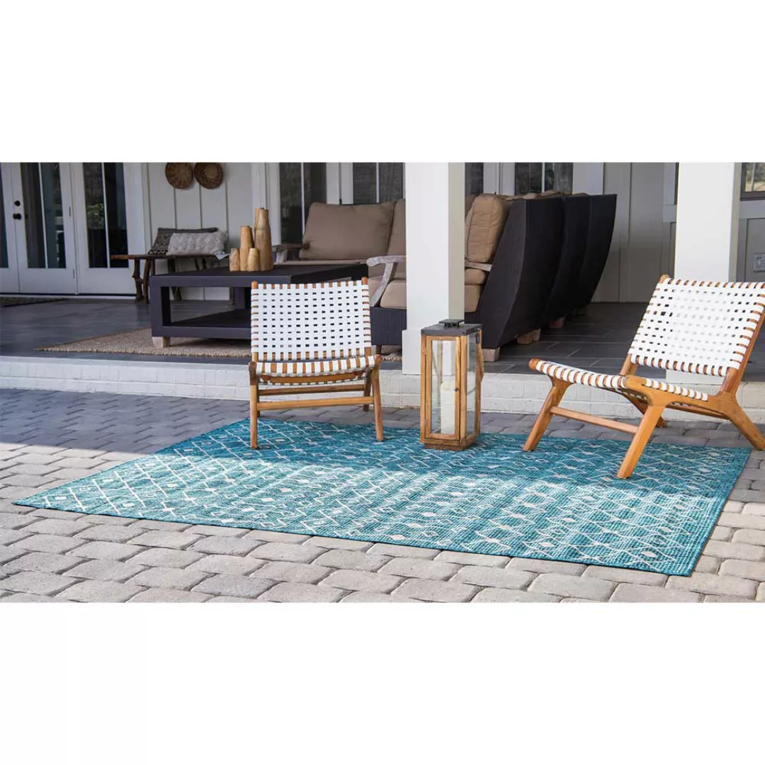 Teppich Outdoor mit geometrischem Muster modernem Design günstig online kaufen