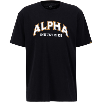 Alpha Industries  T-Shirts & Poloshirts College T-Shirt - black günstig online kaufen