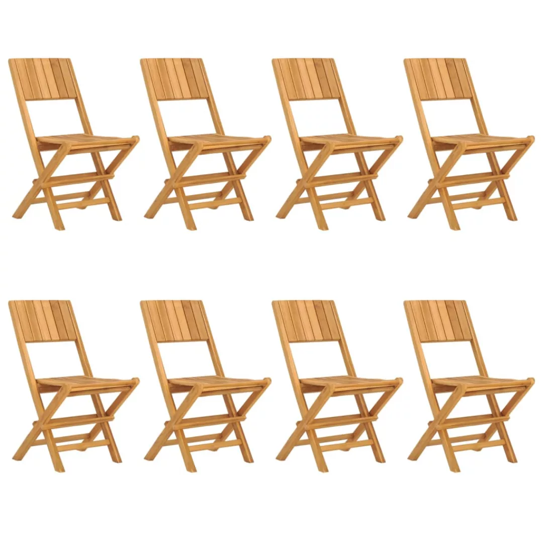 Vidaxl Gartenstühle 8 Stk. Klappbar 47x61x90 Cm Massivholz Teak günstig online kaufen