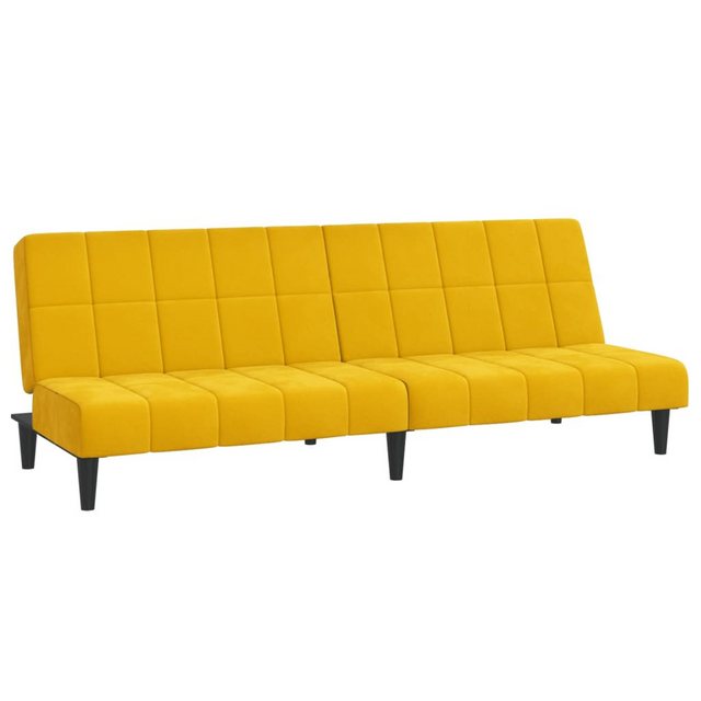 vidaXL Sofa Schlafsofa 2-Sitzer Gelb Samt günstig online kaufen