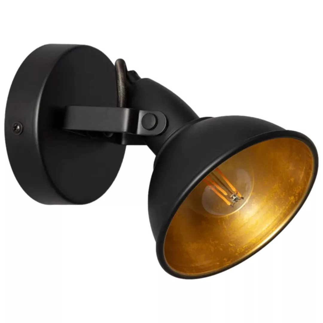 Wandlampe  Retro loft Schwarz und Gold E14 Abruzzo Orte ABR-RRO-C-E14 günstig online kaufen