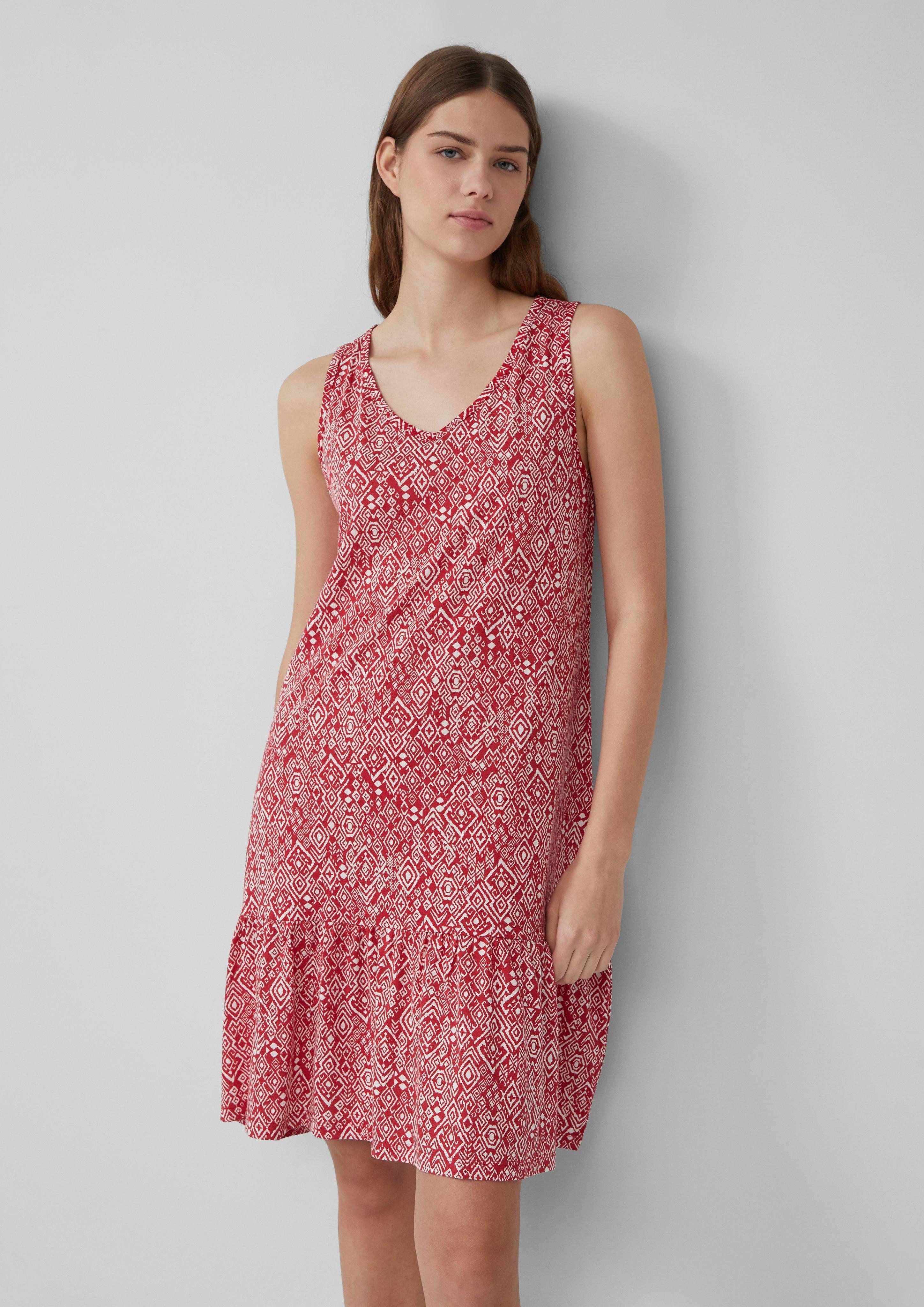 s.Oliver Jerseykleid Sommerkleid mit All-Over Print günstig online kaufen