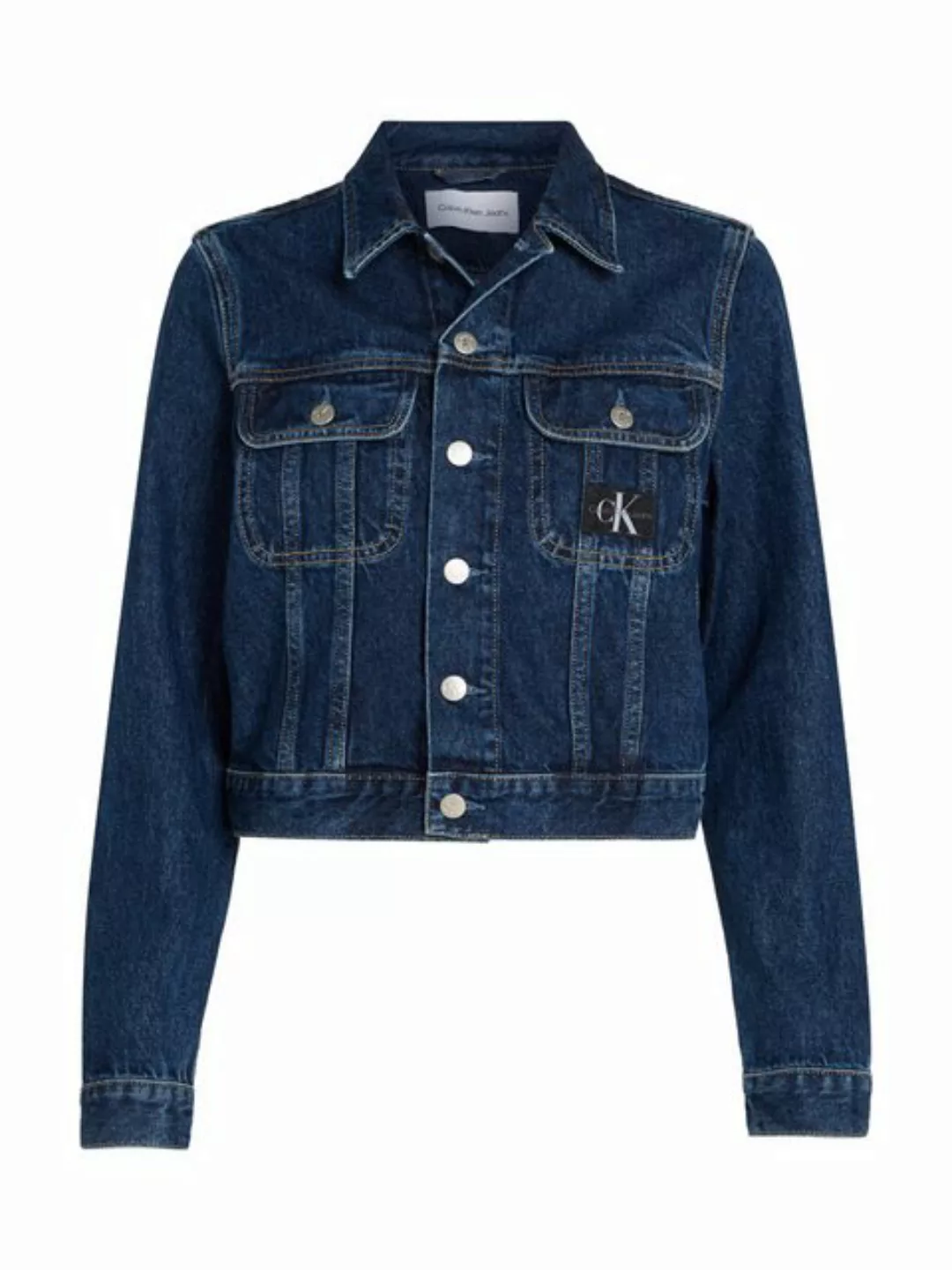 Calvin Klein Jeans Jeansjacke CROPPED 90'S DENIM JACKET mit Logopatch günstig online kaufen