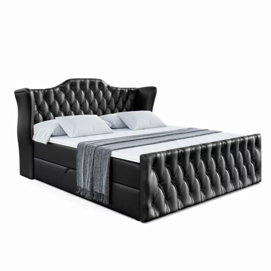 ALTDECOR Boxspringbett VILA-Z (Multipocket-Matratze H4, H3 Matratze Bonellf günstig online kaufen