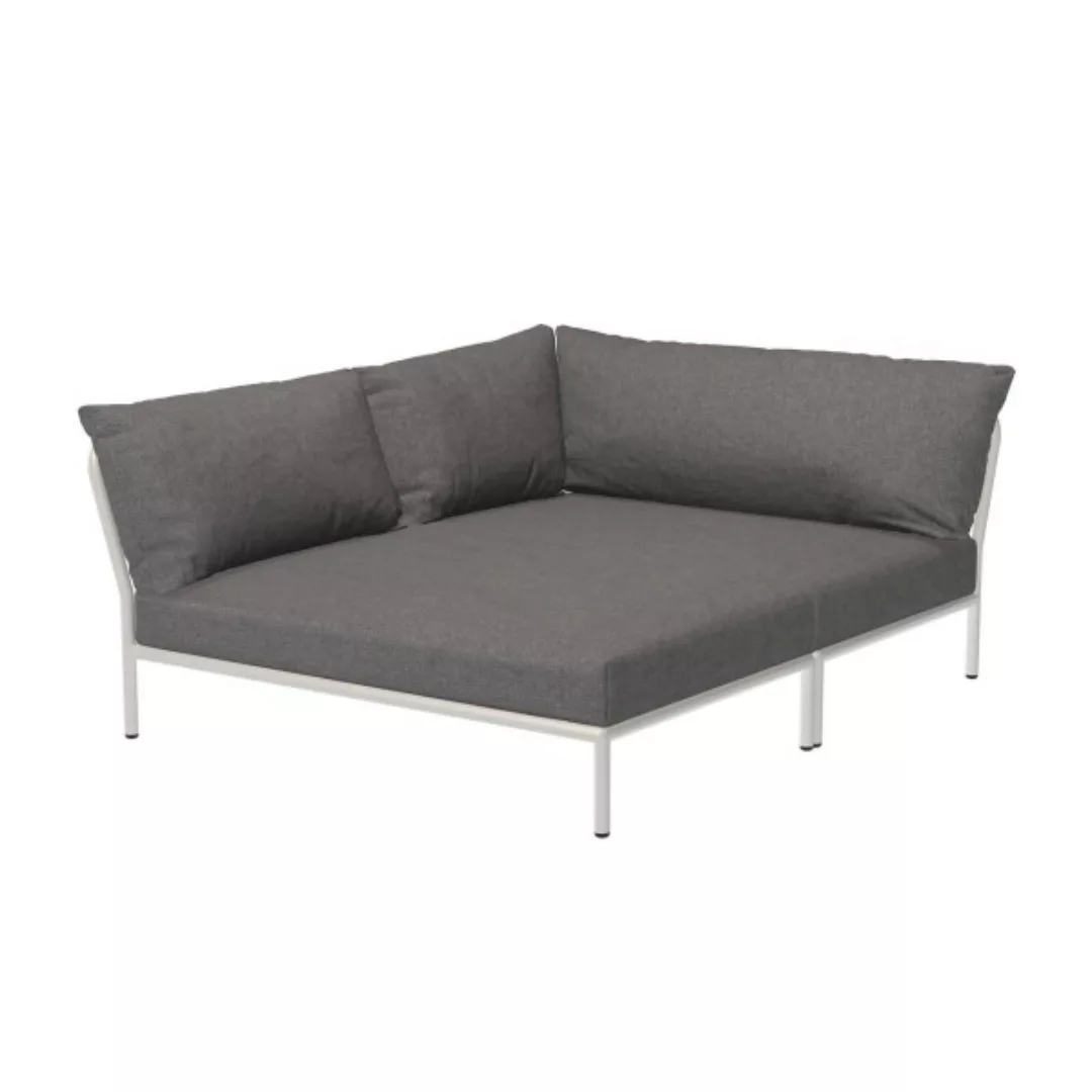 LEVEL2 Outdoor Eck-Sofa Lounge-Modul 5 Schiefer Weiß Links günstig online kaufen