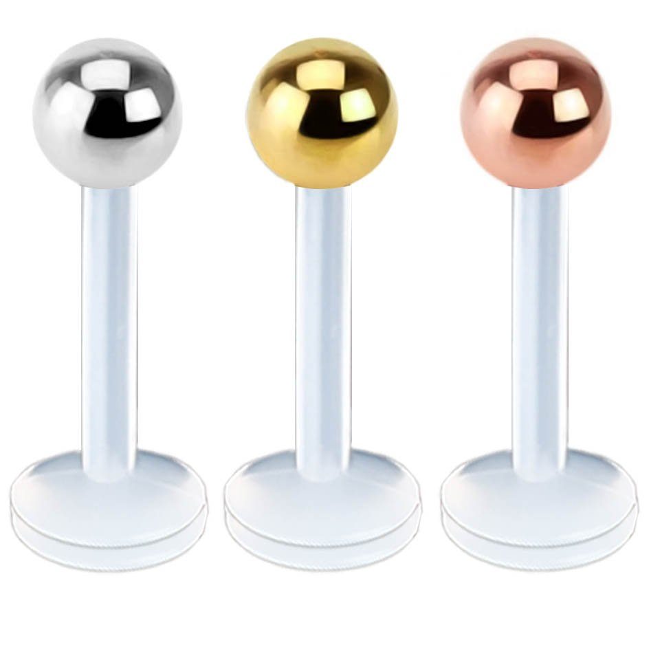 viva-adorno Piercing-Set Labret Lippenpiercing Bioflex Edelstahl günstig online kaufen