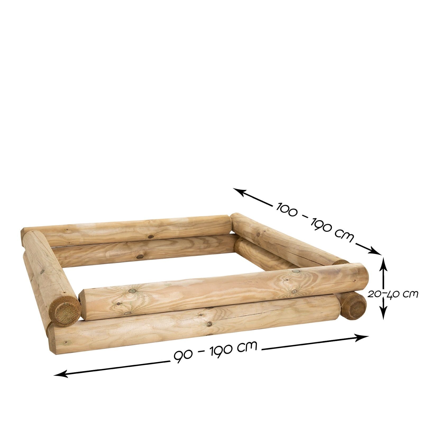 BooGardi Sandkasten Sandkiste Bausatz, (16-tlg., 100 günstig online kaufen