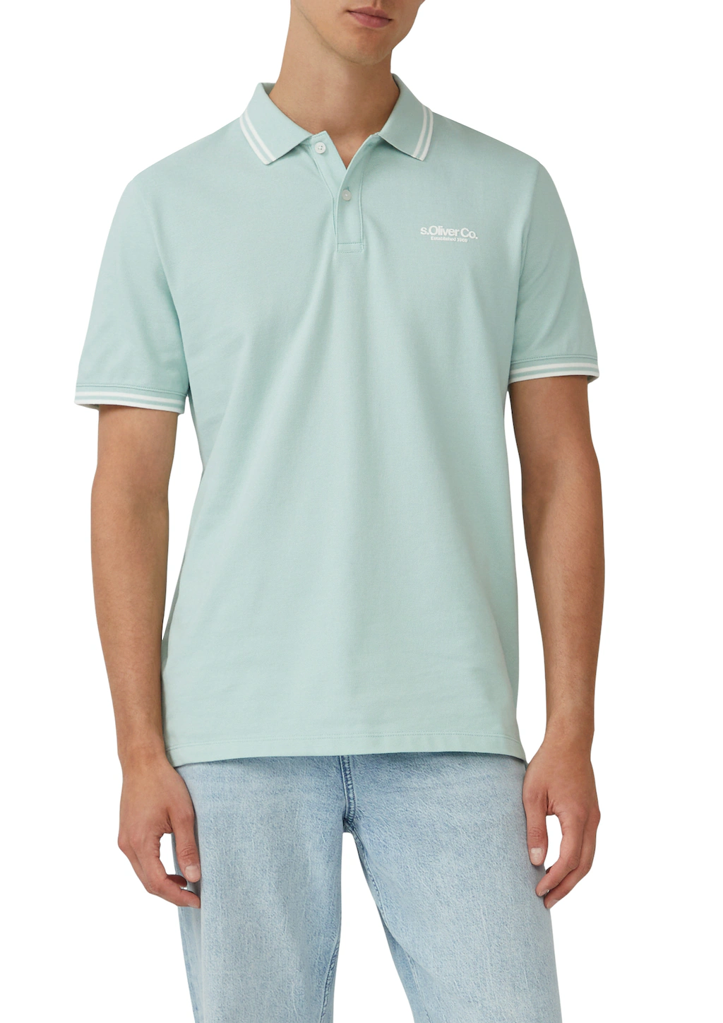 s.Oliver Poloshirt, mit Logo Schriftzug günstig online kaufen