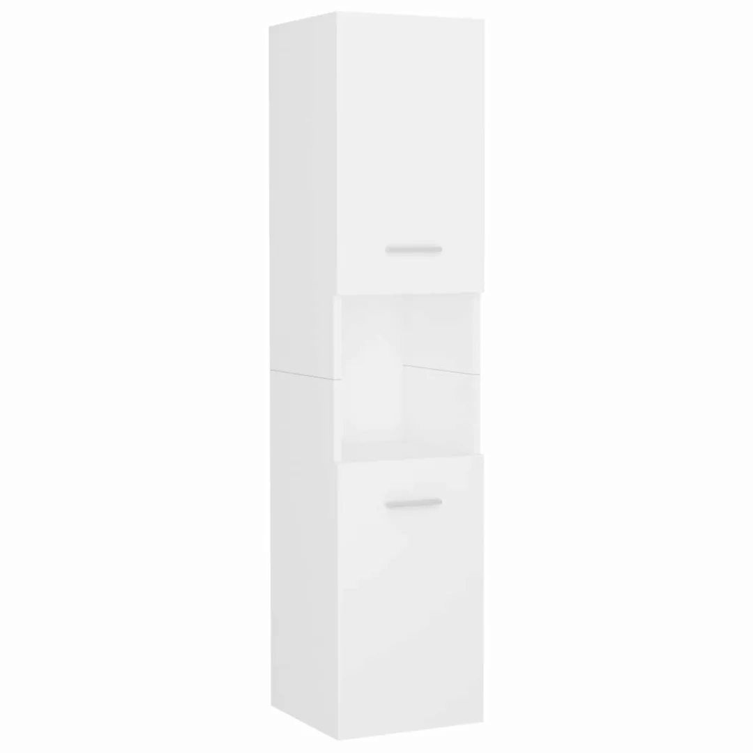 Badezimmerschrank Weiß 30x30x130 Cm Spanplatte günstig online kaufen