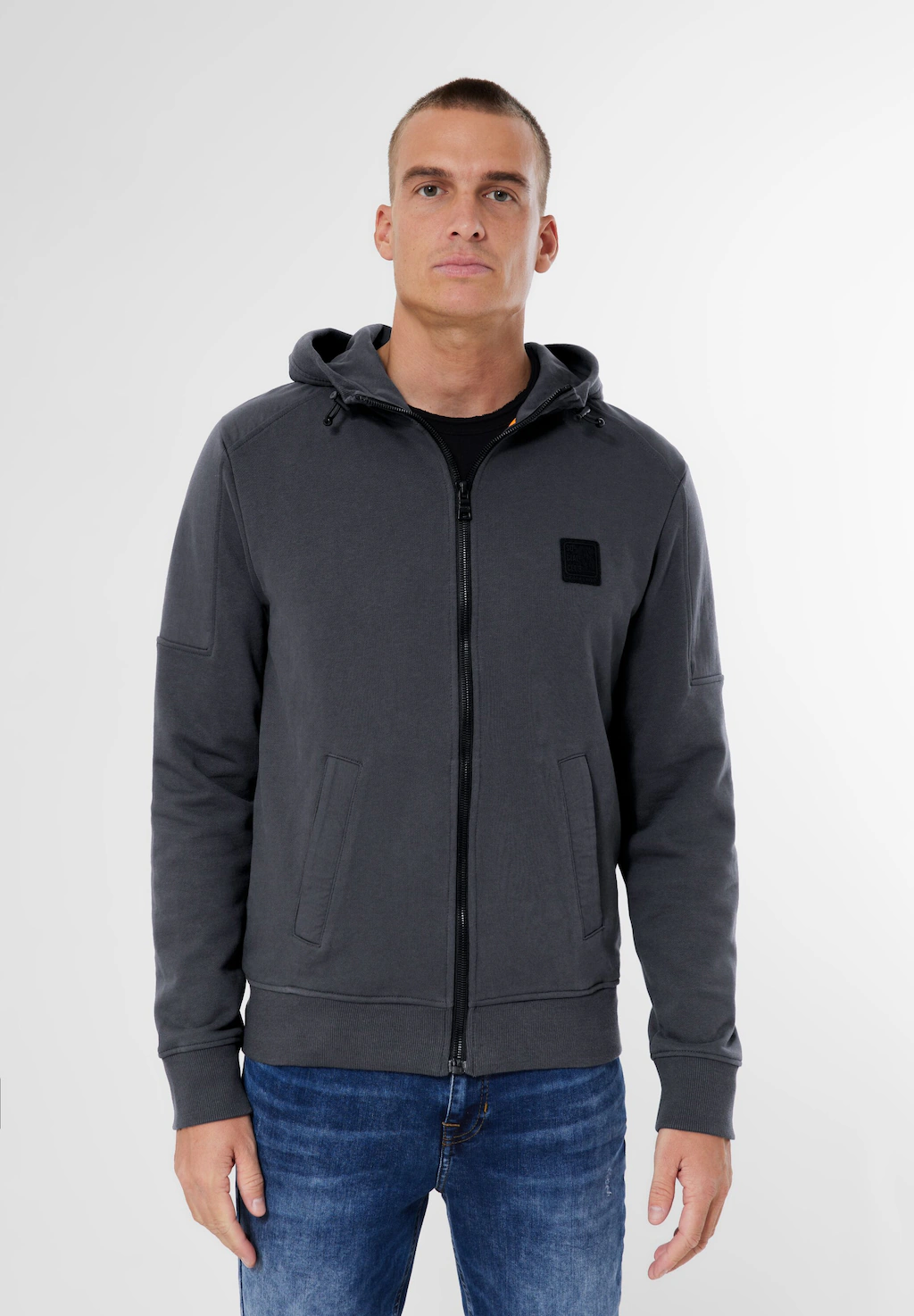 STREET ONE MEN Kapuzensweatjacke, mit Kapuze mit Gummizug günstig online kaufen