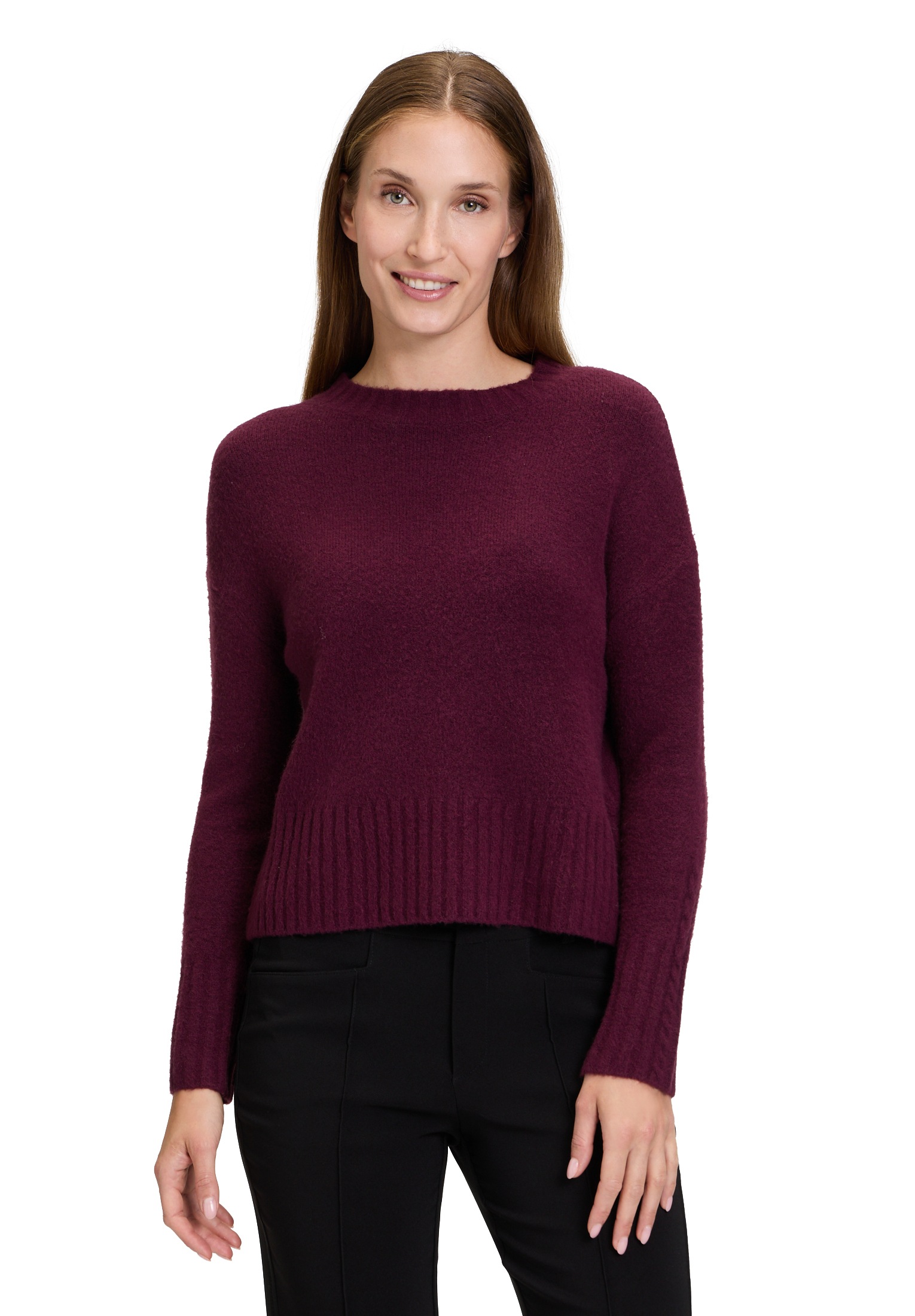 Cartoon Strickpullover "Cartoon Damen Strickpullover mit Rundhalsausschnitt günstig online kaufen