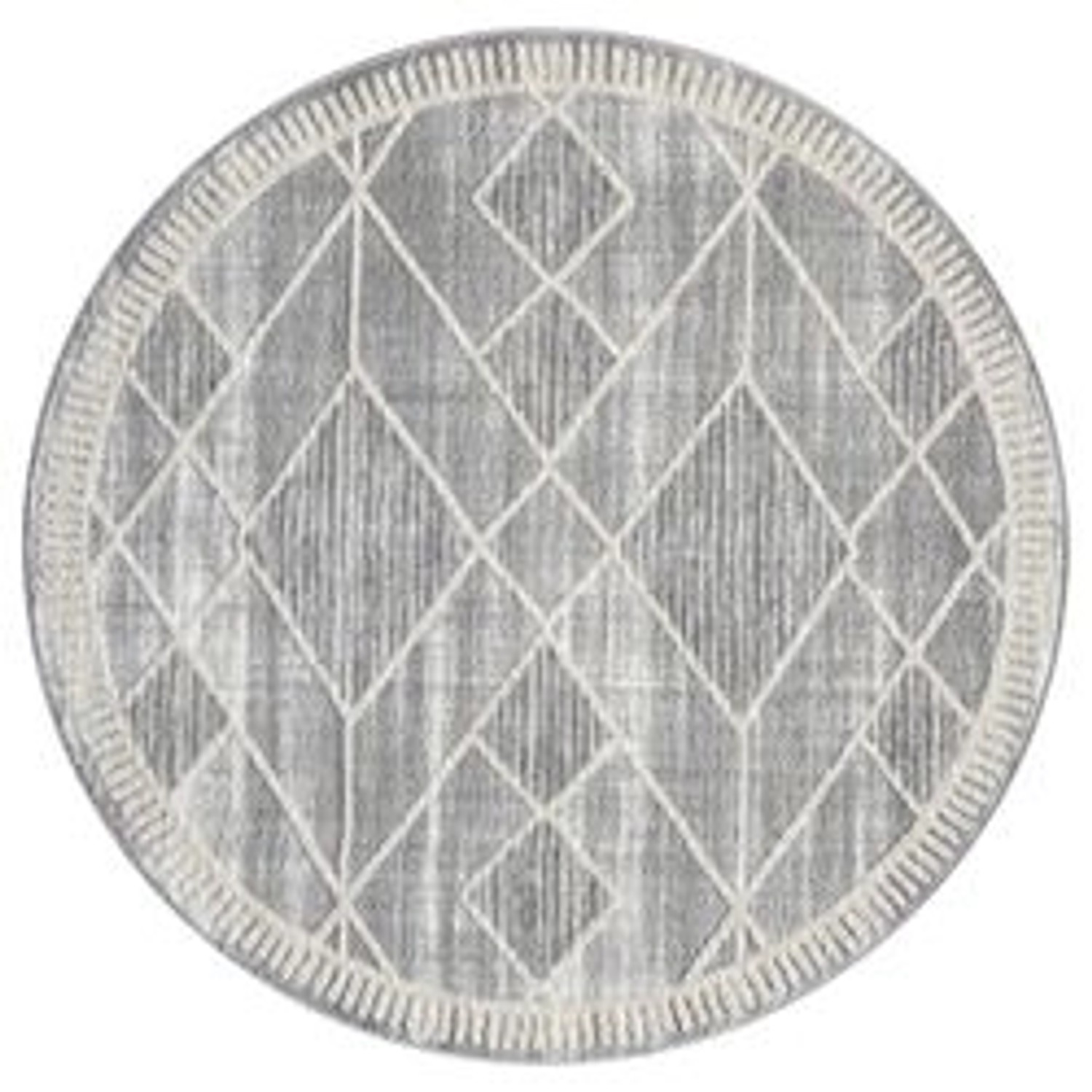payé Teppich Esso 78 Hochflor Rund 160x160 cm Grau günstig online kaufen