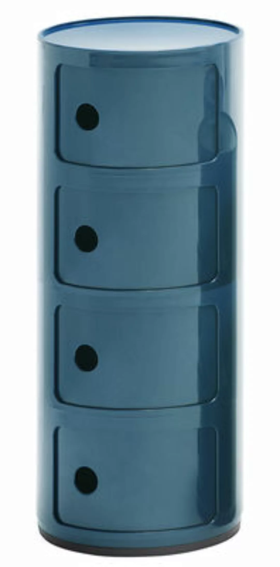 Ablage Componibili plastikmaterial blau / 4 Fächer - H 77 cm - Kartell - Bl günstig online kaufen