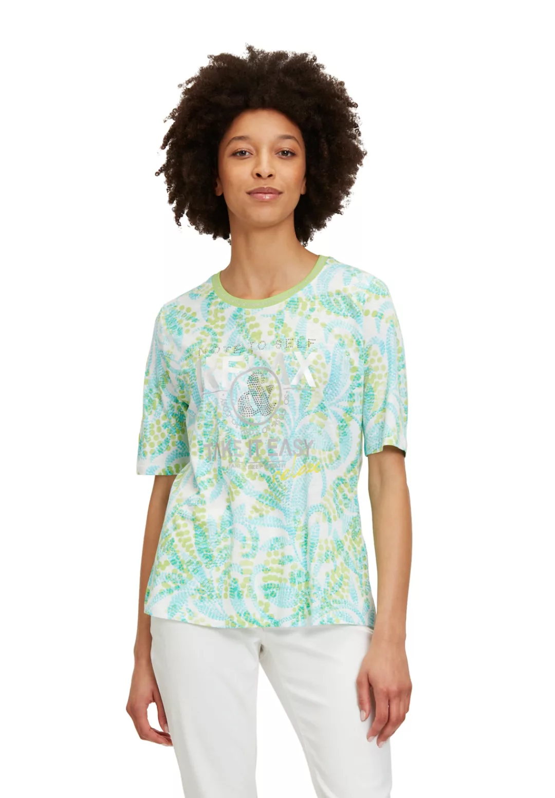 Betty Barclay Kurzarmshirt "Betty Barclay Basic Shirt mit Placement", Glitz günstig online kaufen