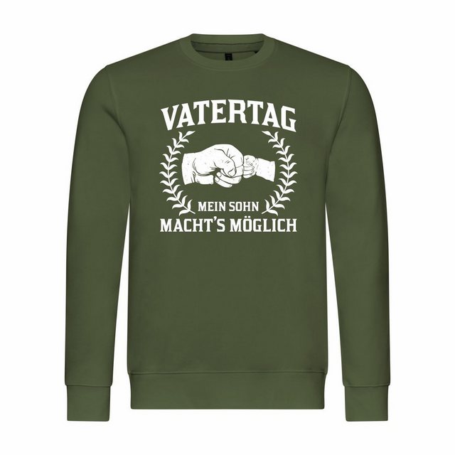 deinshirt Rundhalspullover Herren Sweatshirt Vatertag mein Sohn machts mögl günstig online kaufen