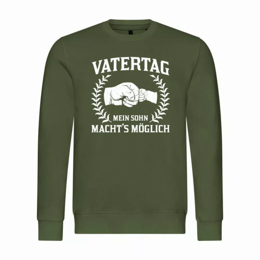 deinshirt Rundhalspullover Herren Sweatshirt Vatertag mein Sohn machts mögl günstig online kaufen