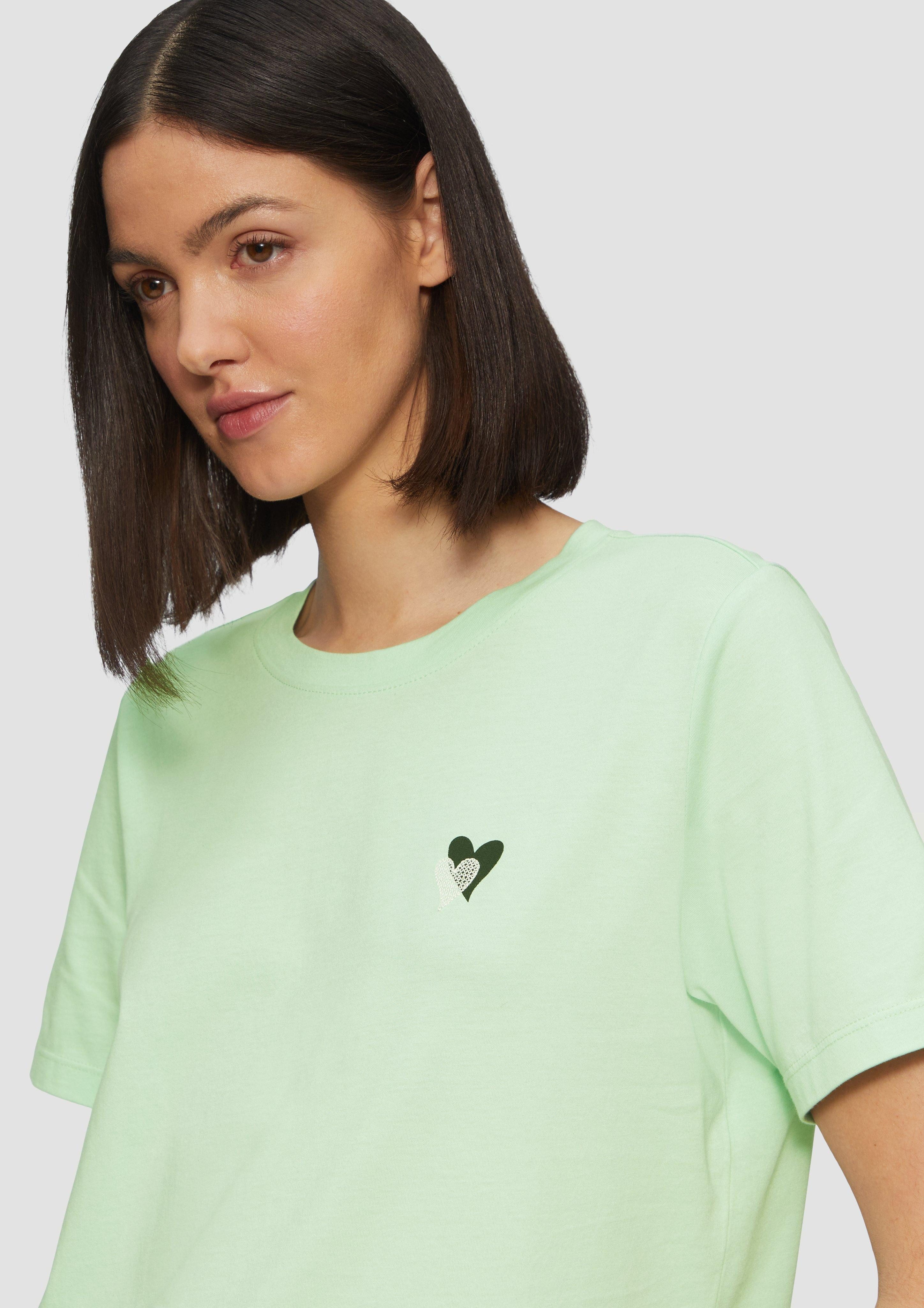s.Oliver Kurzarmshirt Elastisches T-Shirt mit Frontprint günstig online kaufen