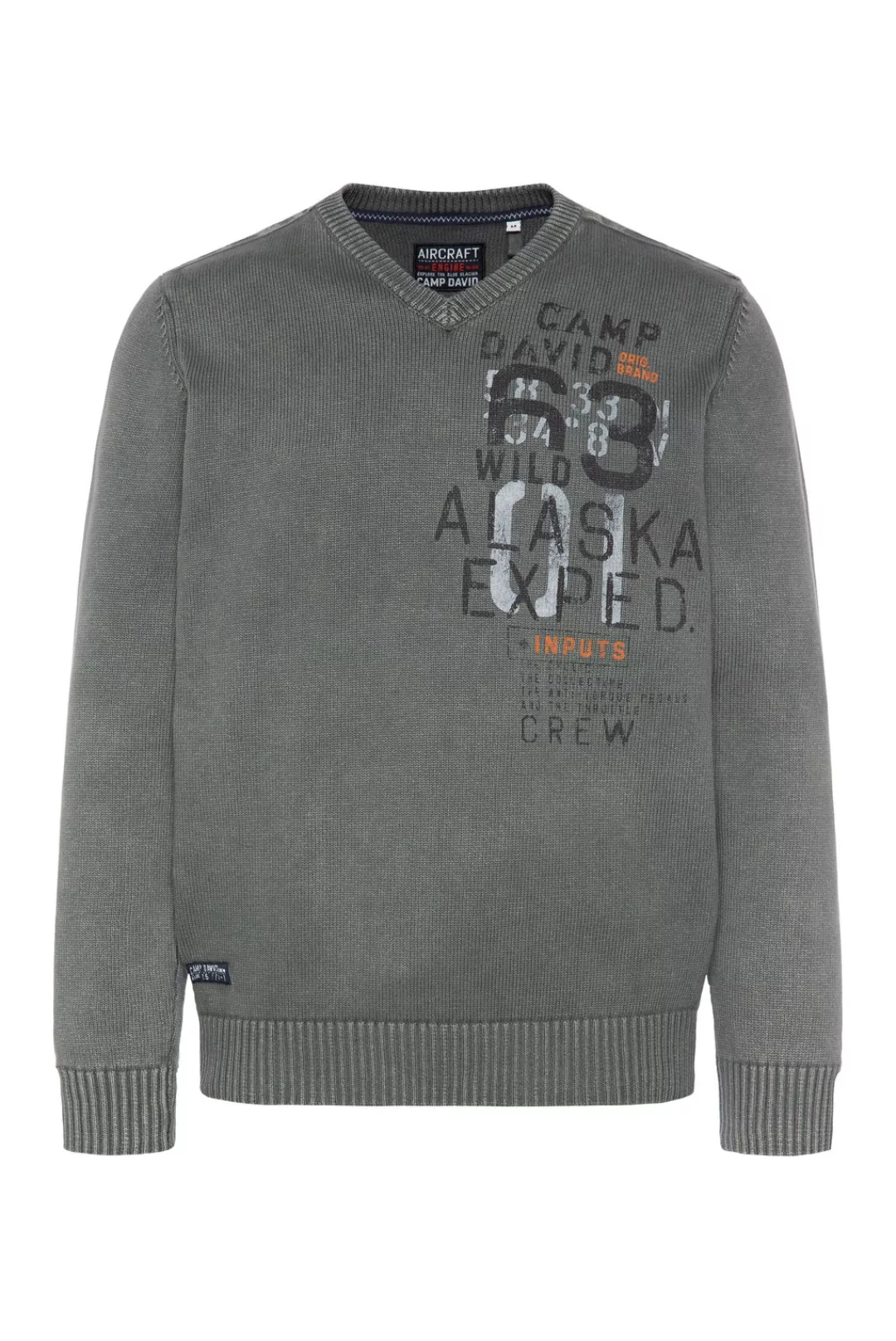 CAMP DAVID V-Ausschnitt-Pullover, aus Baumwolle günstig online kaufen