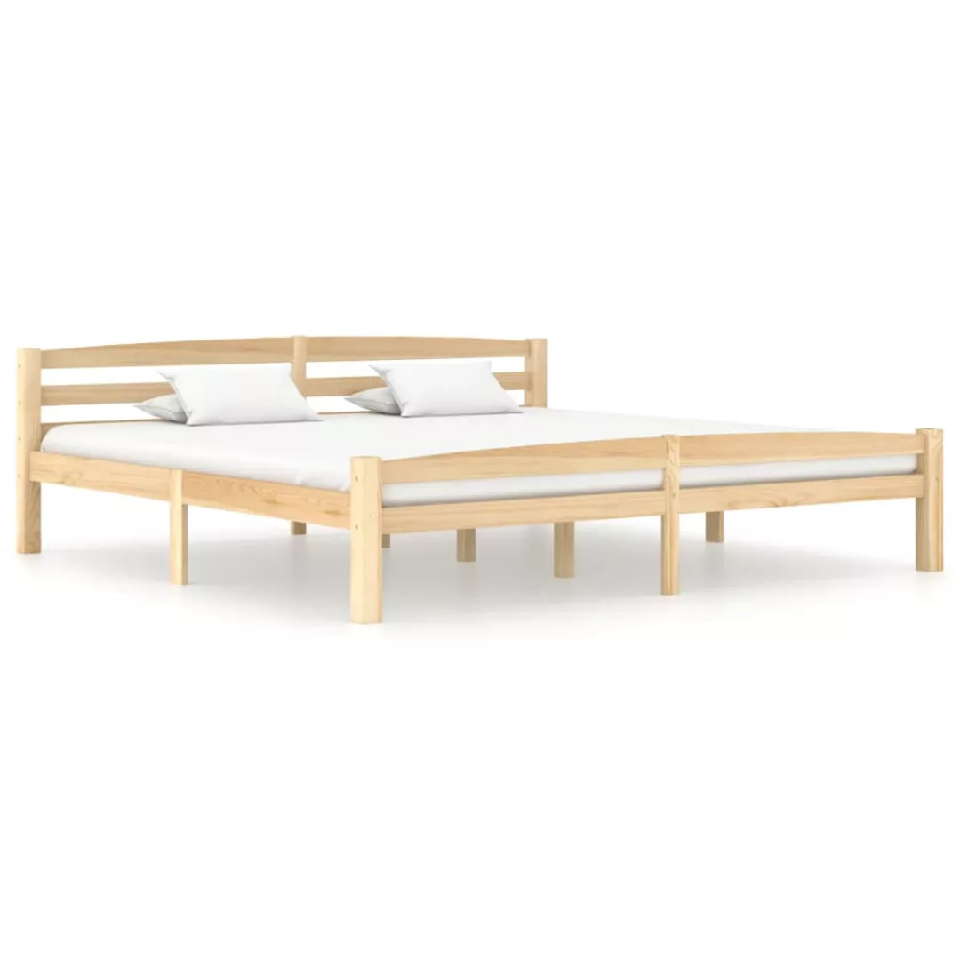 vidaXL Bettgestell Massivholzbett Kiefer 200x200 cm Doppelbett Bett Bettrah günstig online kaufen