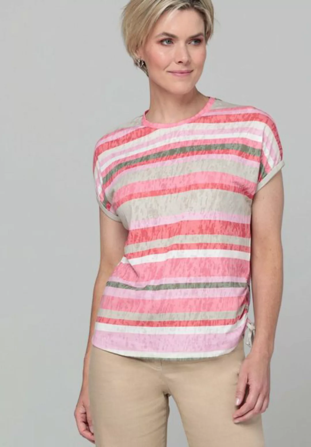 bianca Kurzarmshirt JULIE mit modernem Streifendessin in Trendfarben günstig online kaufen