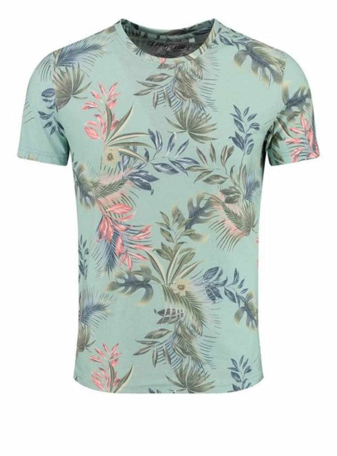 Key Largo T-Shirt MT00487 Palermo Hawaii Look Blumenmuster Rundhalsauschnit günstig online kaufen