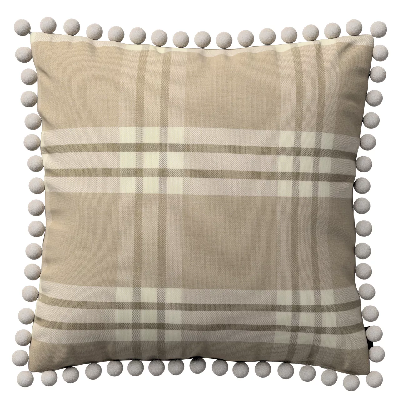 Kissenhülle Wera mit Bommeln, beige, 45 x 45 cm, Edinburgh (144-95) günstig online kaufen