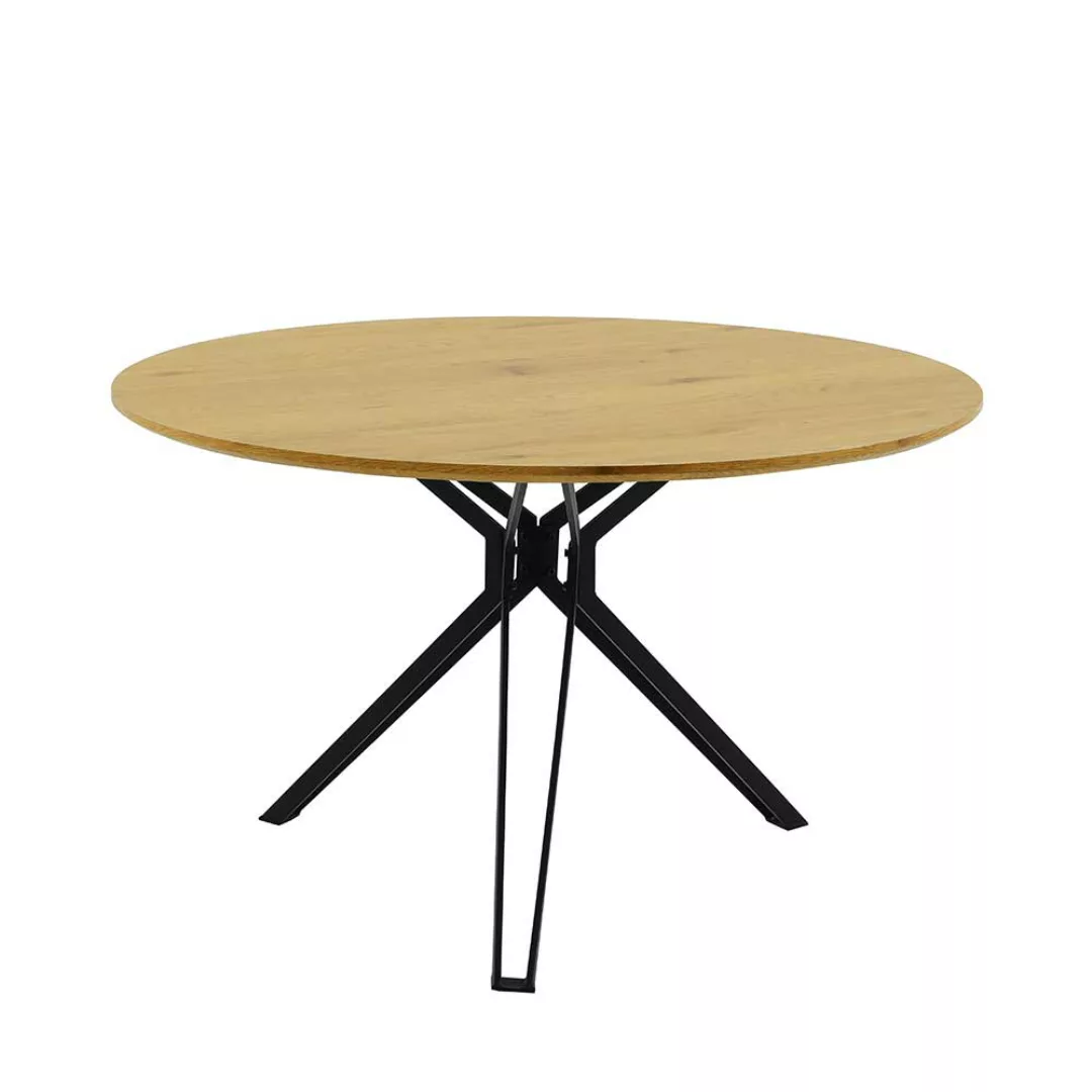 Esszimmer Tisch mit runder Tischplatte Schweizer Kante günstig online kaufen